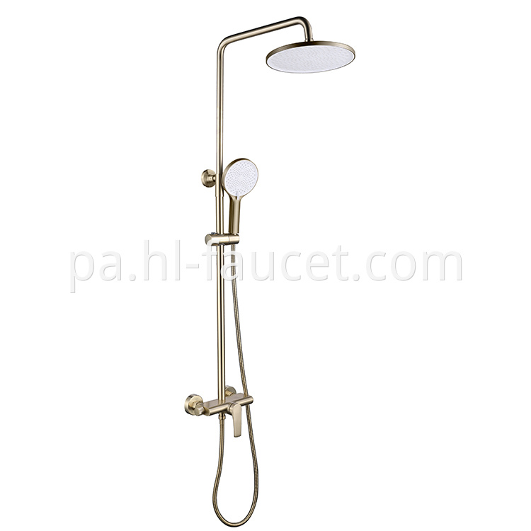 Shower Faucet Set Brushed Gold